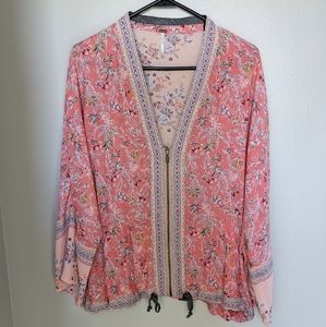 Free People Wildflower Zip Kimono xs/s
